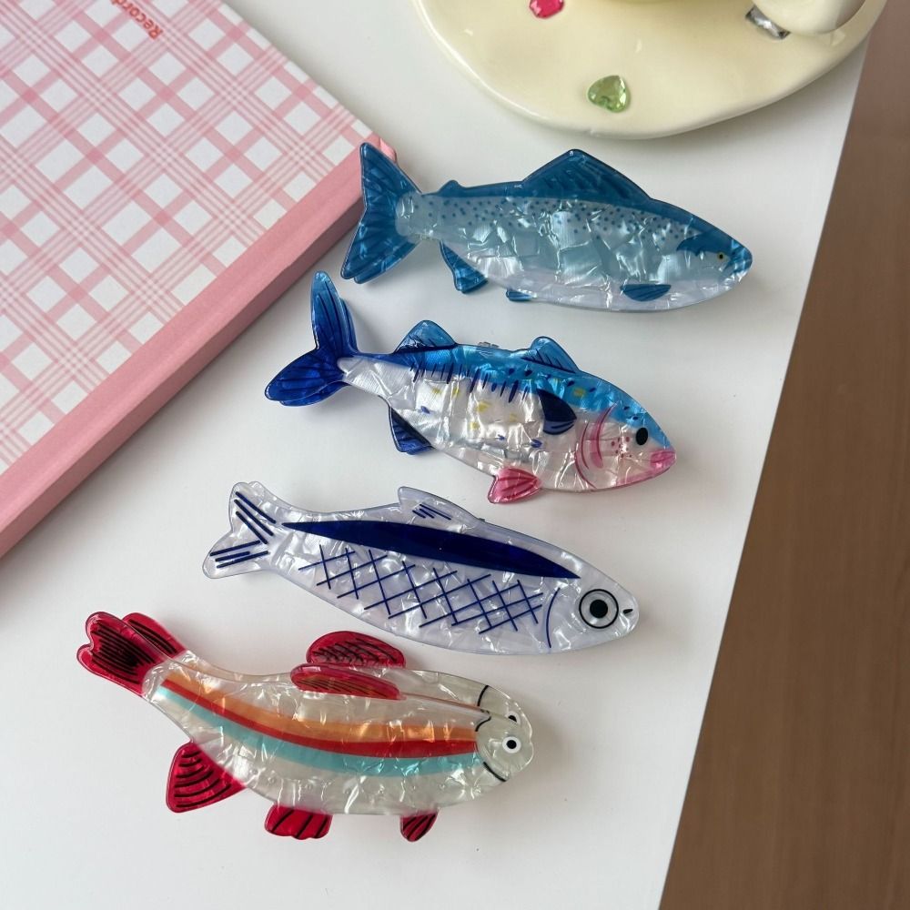 Lifestyle Of Korean - Haarspange Meeres-Tier-Haarklammer PVC Thunfisch Meereslebewesen Fisch-Haarspange