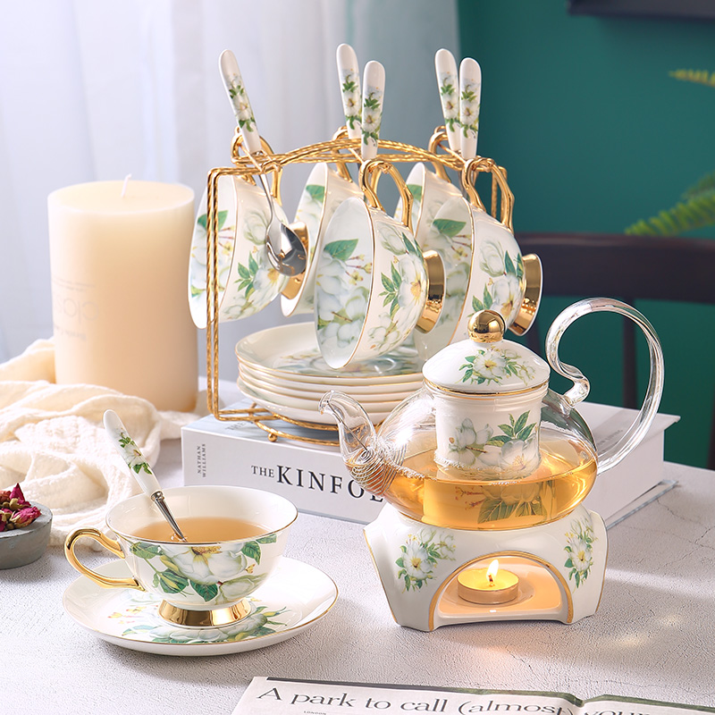 Camellia Bone China Tee-Set Br – Korean Tea Set Bewertung und Preis